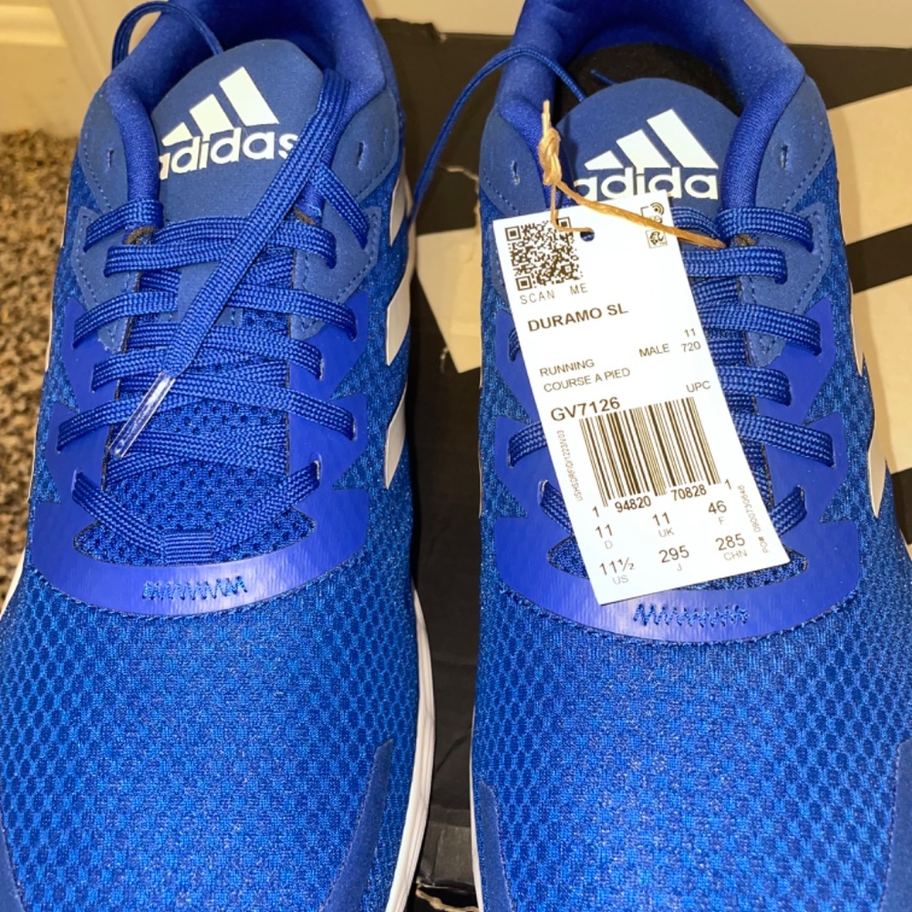 Adidas Duramo SL Blue Running Sneakers Athletic Size Mens 11.5 - Picture 3 of 9